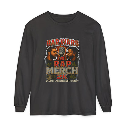Bar Wars Long Sleeve T-Shirt for Casual Wear, Hipster Gift, Streetwear Style, Unisex Fashion, Graphic Tees, Blunt Busters Design