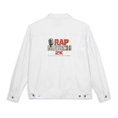 Embroidered RAP MERCH Denim Jacket