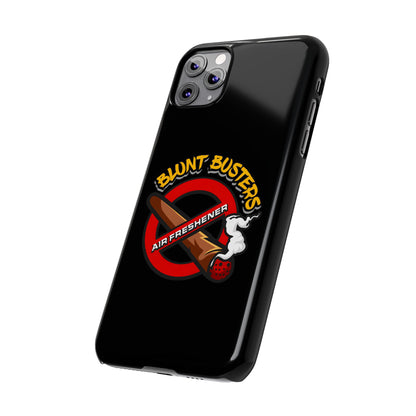 "Slim phone case with Blunt Busters design, trendy protective accessory and fun gift.