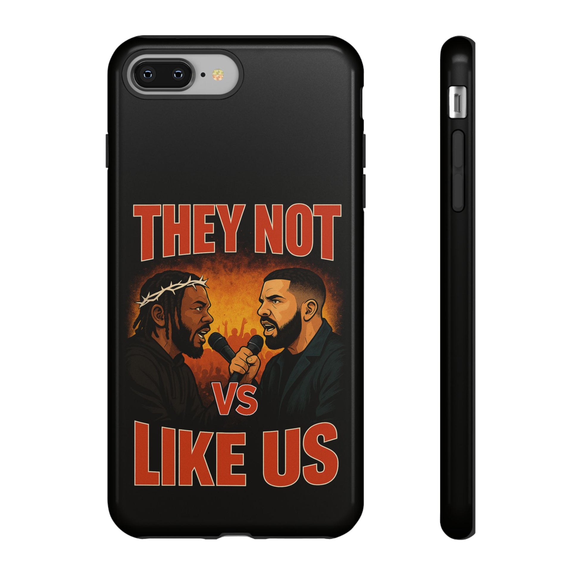 "Tough phone case, durable iPhone cover with funny design, perfect gift for Drake fans.