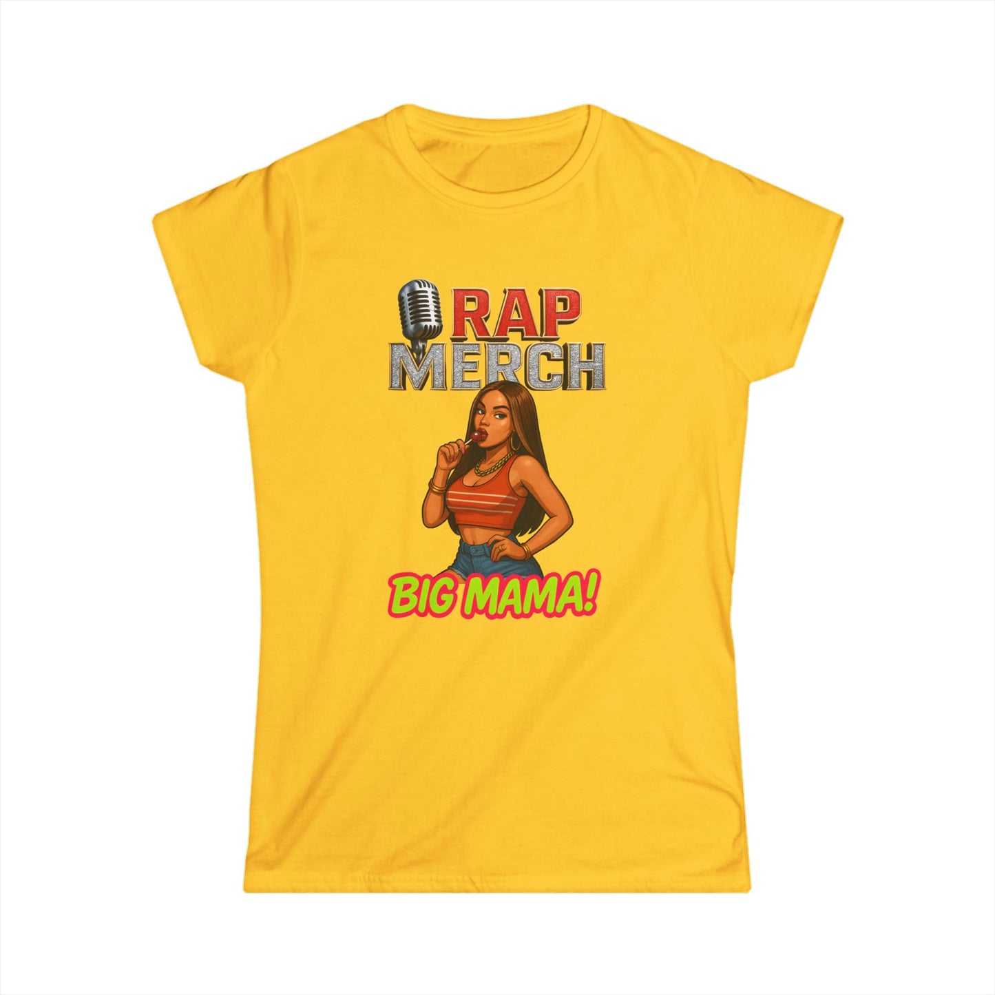 Rap Merch Women's Softstyle Tee - Big Mama Graphic Tee, Hip Hop Fashion, Gift for Music Lovers, Casual Chic Style, Birthday Gift