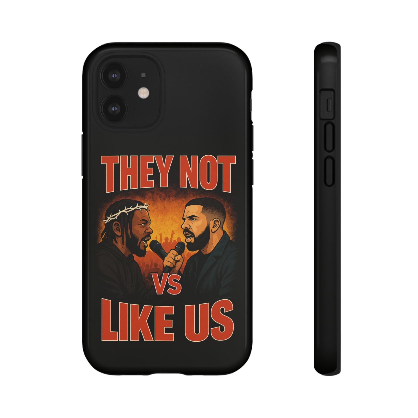 "Tough phone case, durable iPhone cover with funny design, perfect gift for Drake fans.