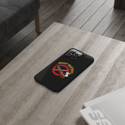 "Slim phone case with Blunt Busters design, trendy protective accessory and fun gift.
