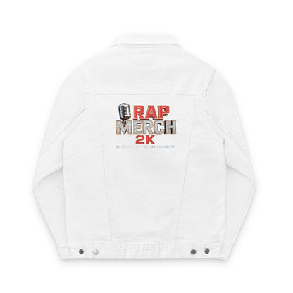 Embroidered RAP MERCH Denim Jacket