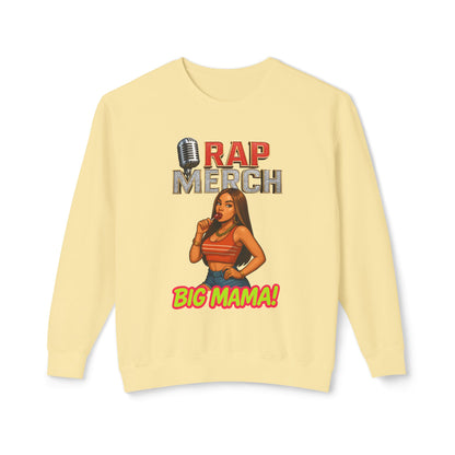 Big Mama Rap Merch Crewneck Sweatshirt, Unisex Lightweight Hoodie, Hip Hop Apparel, Music Lover Gift, Streetwear Fashion