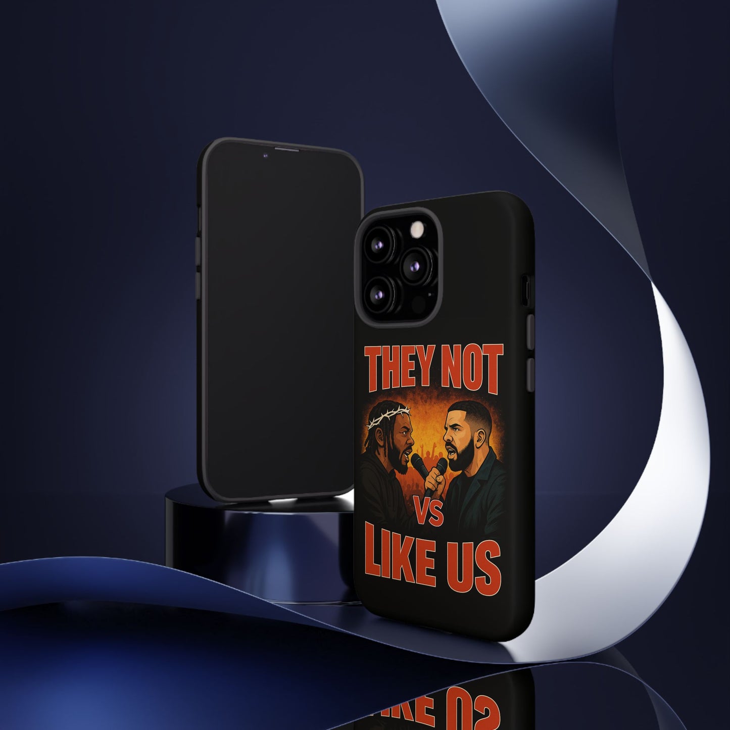 "Tough phone case, durable iPhone cover with funny design, perfect gift for Drake fans.