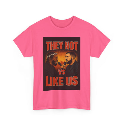 Unisex Graphic Tee - They Not Vs Like Us, Funny T-Shirt, Hip Hop Style, Gift for Music Lovers, Casual Wear, Streetwear