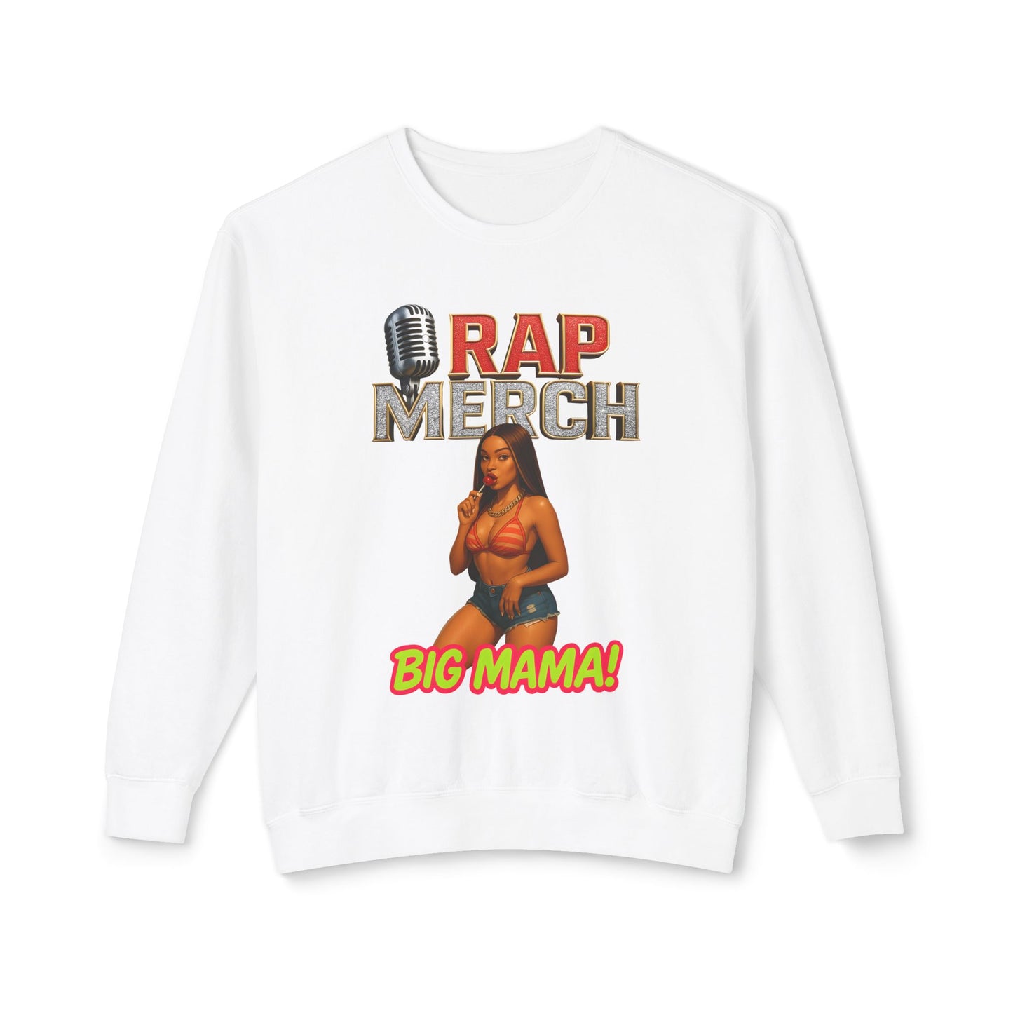 Rap Merch Unisex Lightweight Crewneck Sweatshirt - Big Mama! Perfect for Streetwear Lovers, Music Fans, Gift for Hip Hop Enthusiasts, [...]