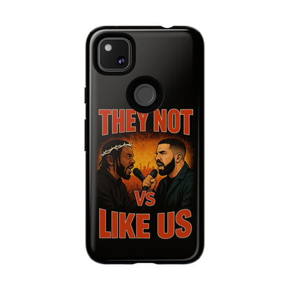 "Tough phone case, durable iPhone cover with funny design, perfect gift for Drake fans.