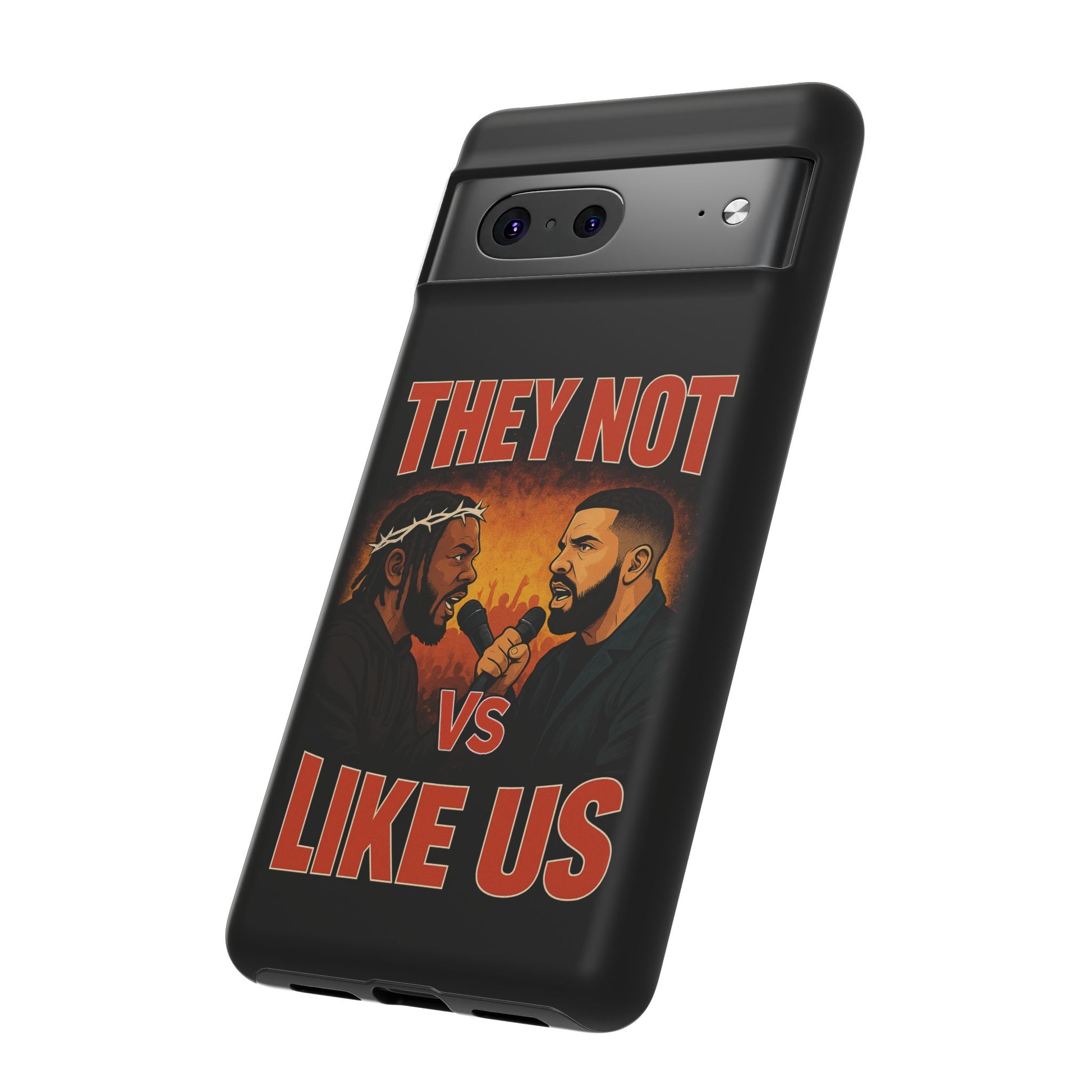 "Tough phone case, durable iPhone cover with funny design, perfect gift for Drake fans.