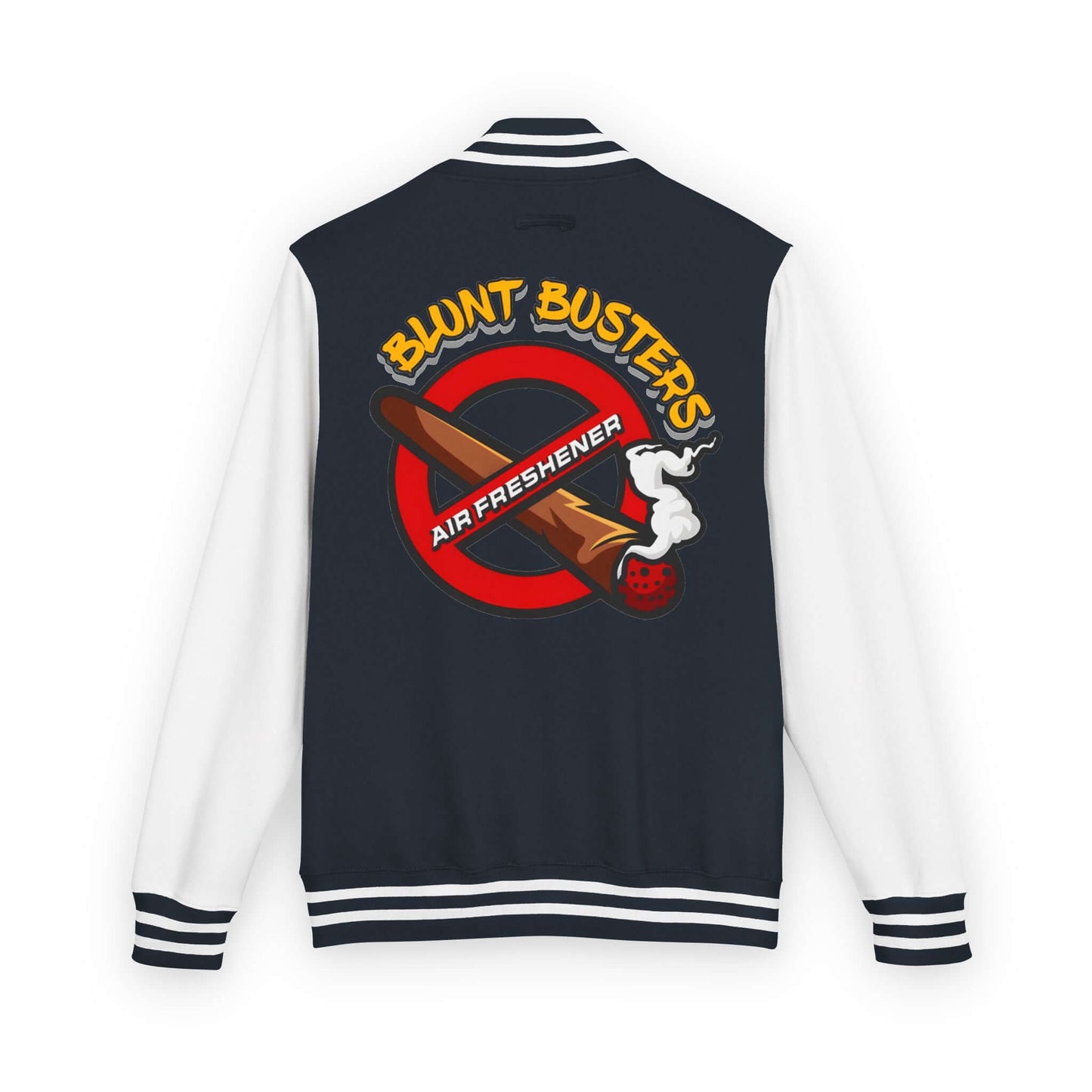 Trendy heavyweight varsity jacket for everyday streetwear Casual varsity jacket featuring unique air freshener design