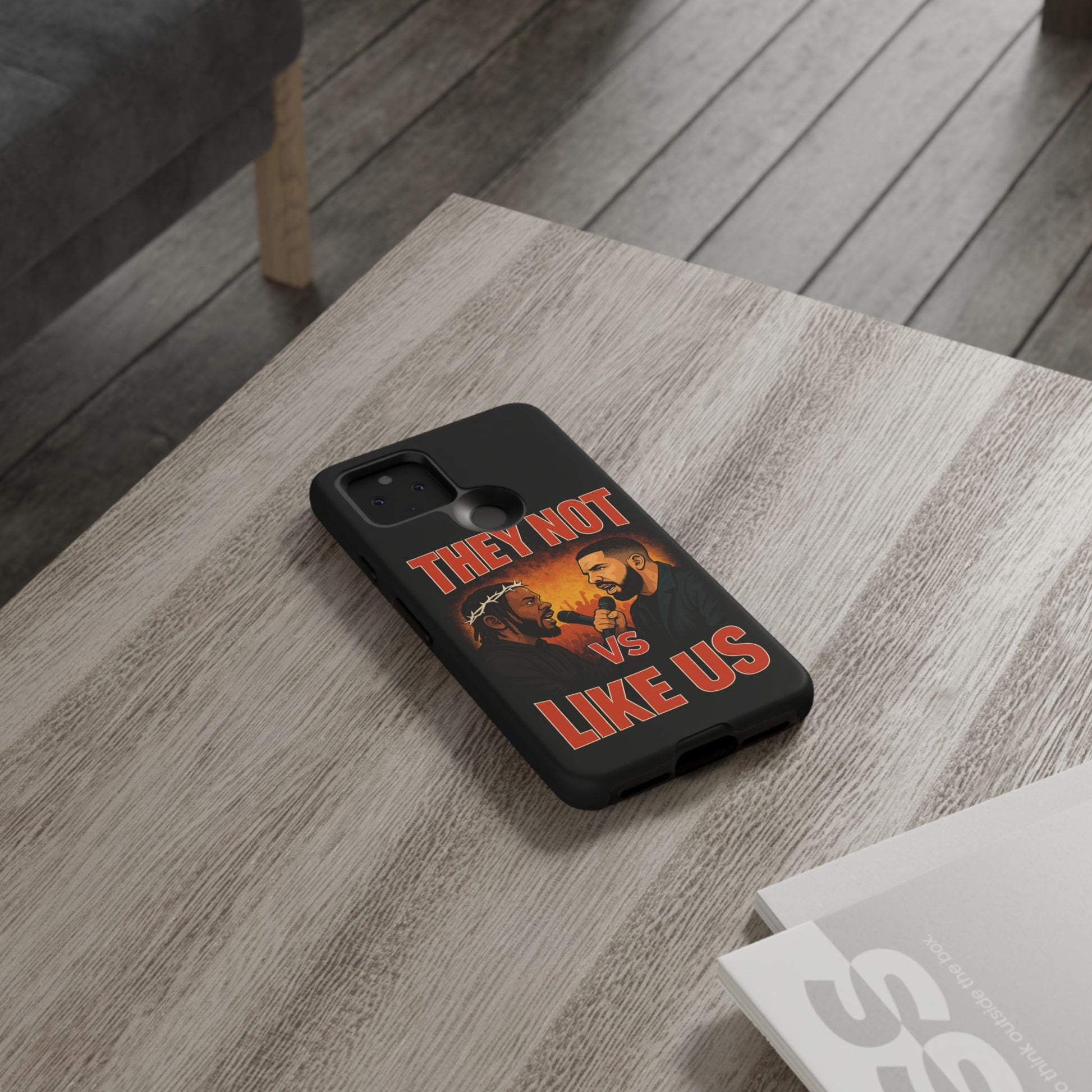 "Tough phone case, durable iPhone cover with funny design, perfect gift for Drake fans.