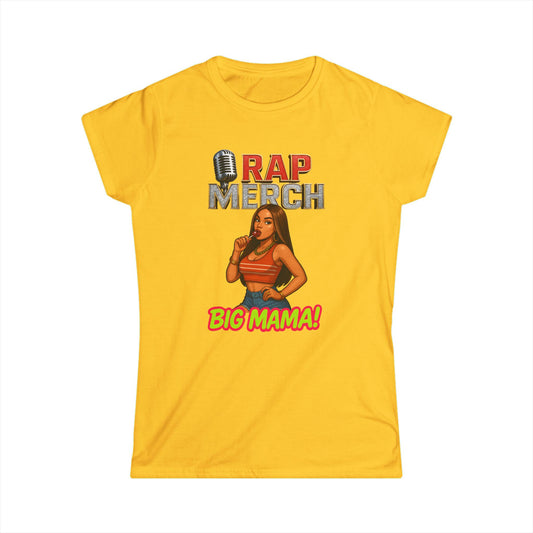 Rap Merch Women's Softstyle Tee - Big Mama Graphic Tee, Hip Hop Fashion, Gift for Music Lovers, Casual Chic Style, Birthday Gift