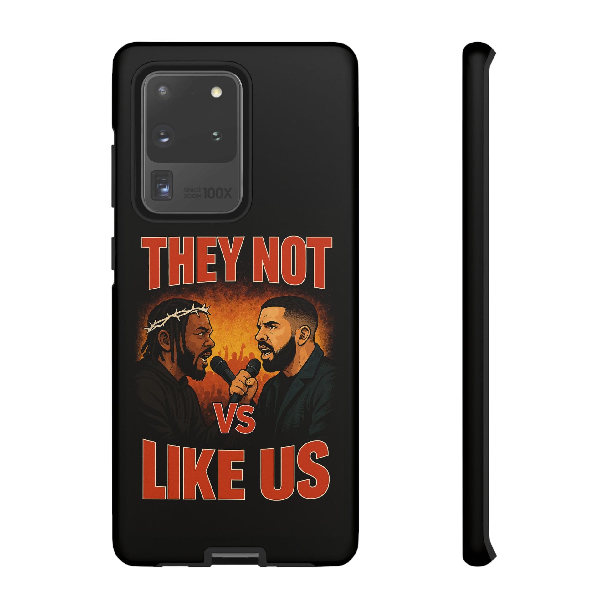 "Tough phone case, durable iPhone cover with funny design, perfect gift for Drake fans.
