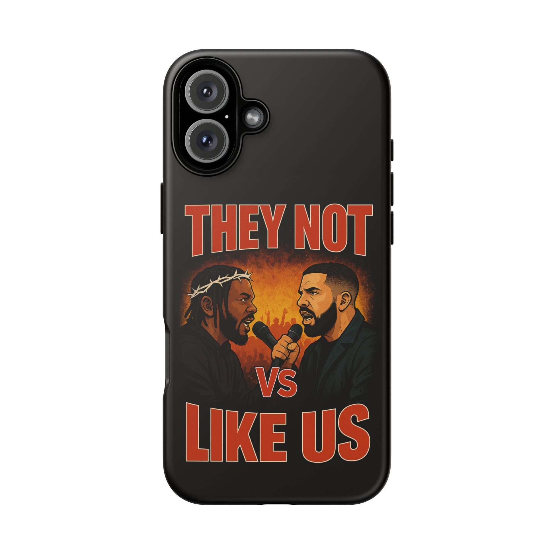 "Tough phone case, durable iPhone cover with funny design, perfect gift for Drake fans.