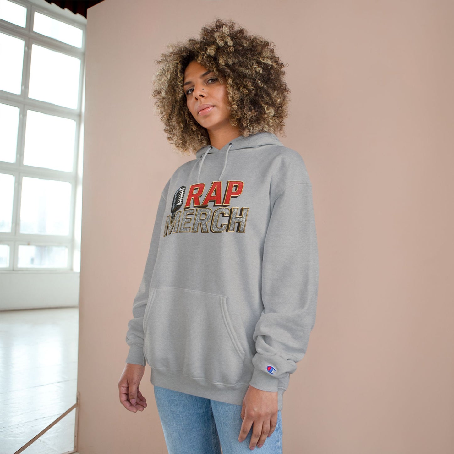 Rap Merch Champion Hoodie Music Lover Gift, Streetwear Fashion, Hip Hop Apparel, Casual Comfort, Unisex Hoodie