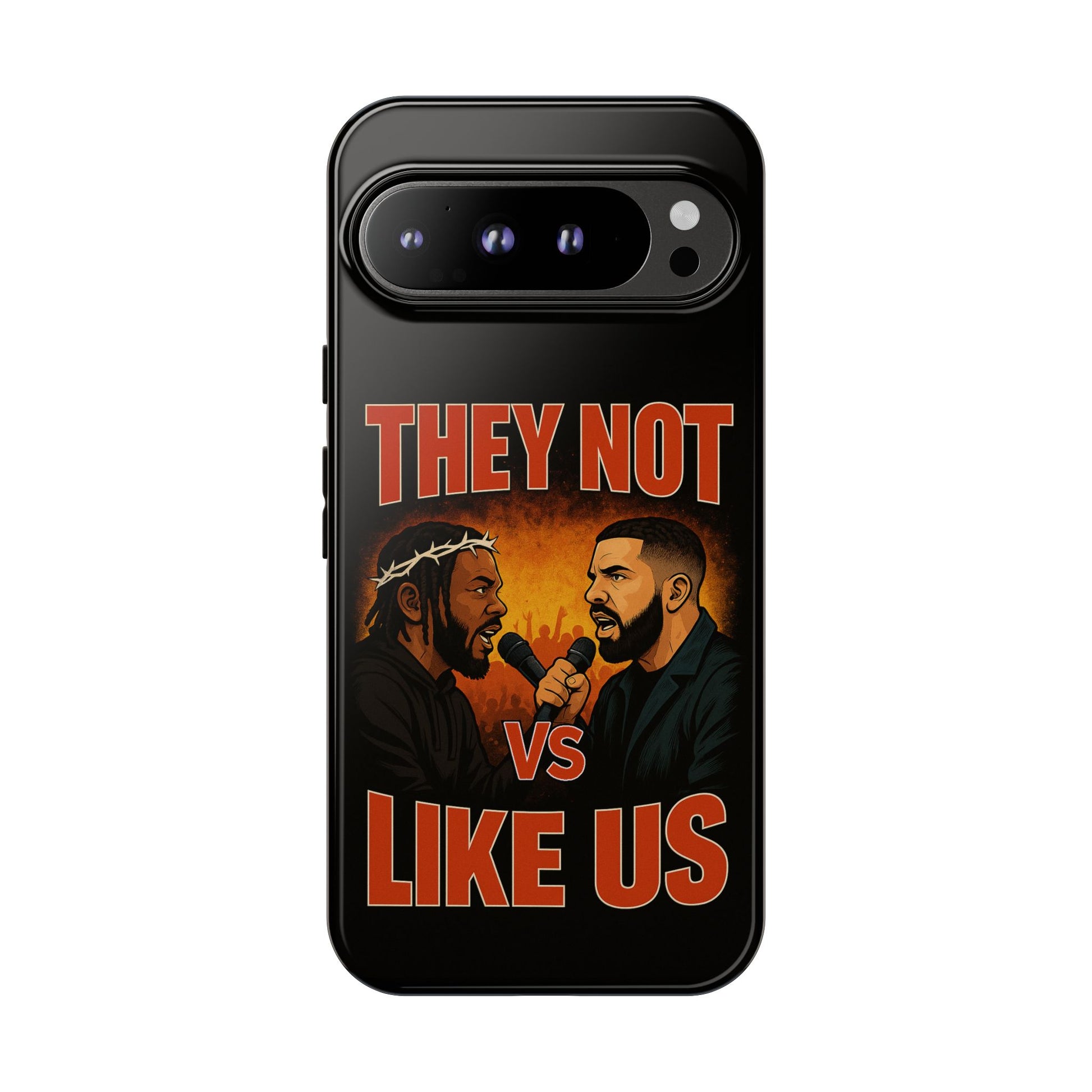 "Tough phone case, durable iPhone cover with funny design, perfect gift for Drake fans.