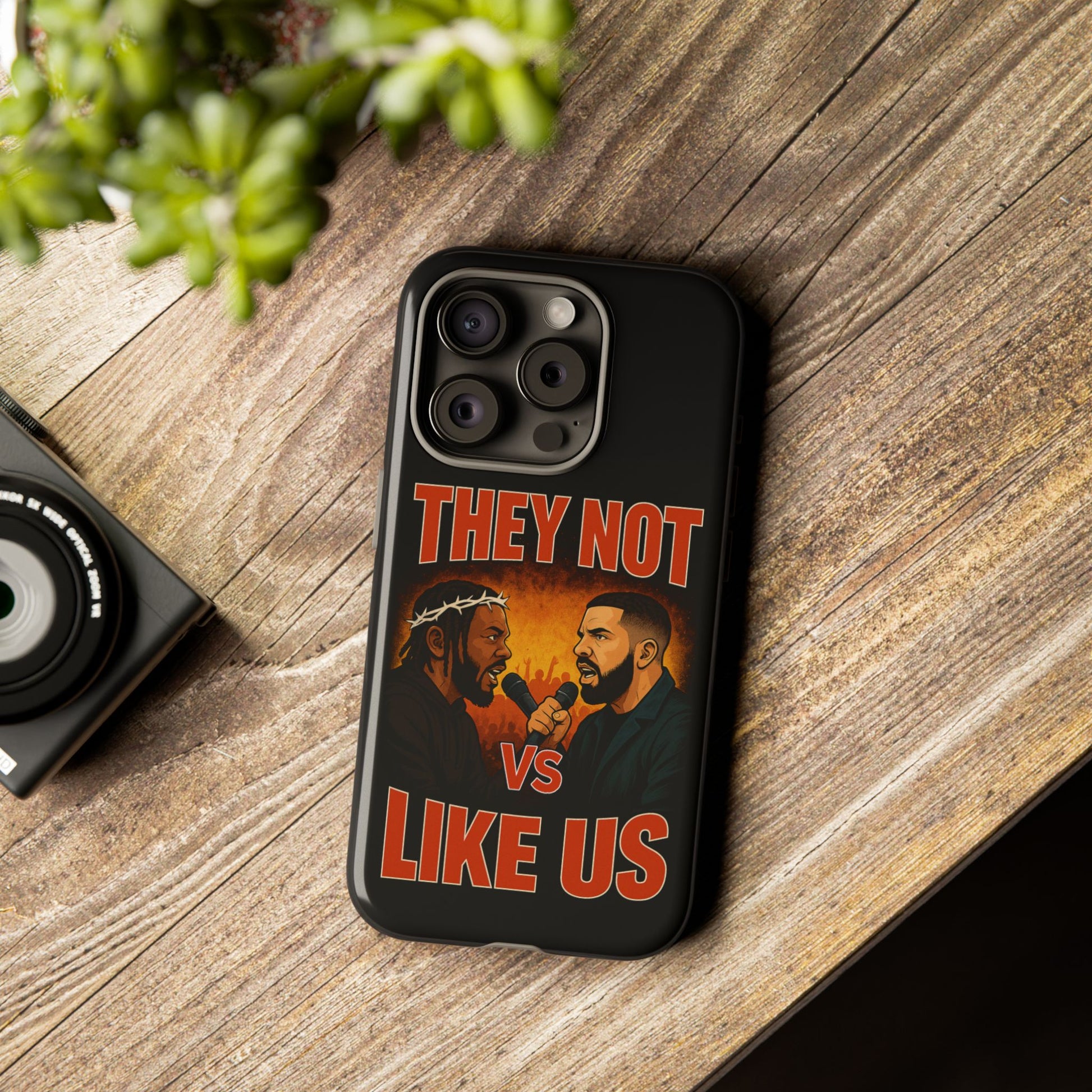 "Tough phone case, durable iPhone cover with funny design, perfect gift for Drake fans.