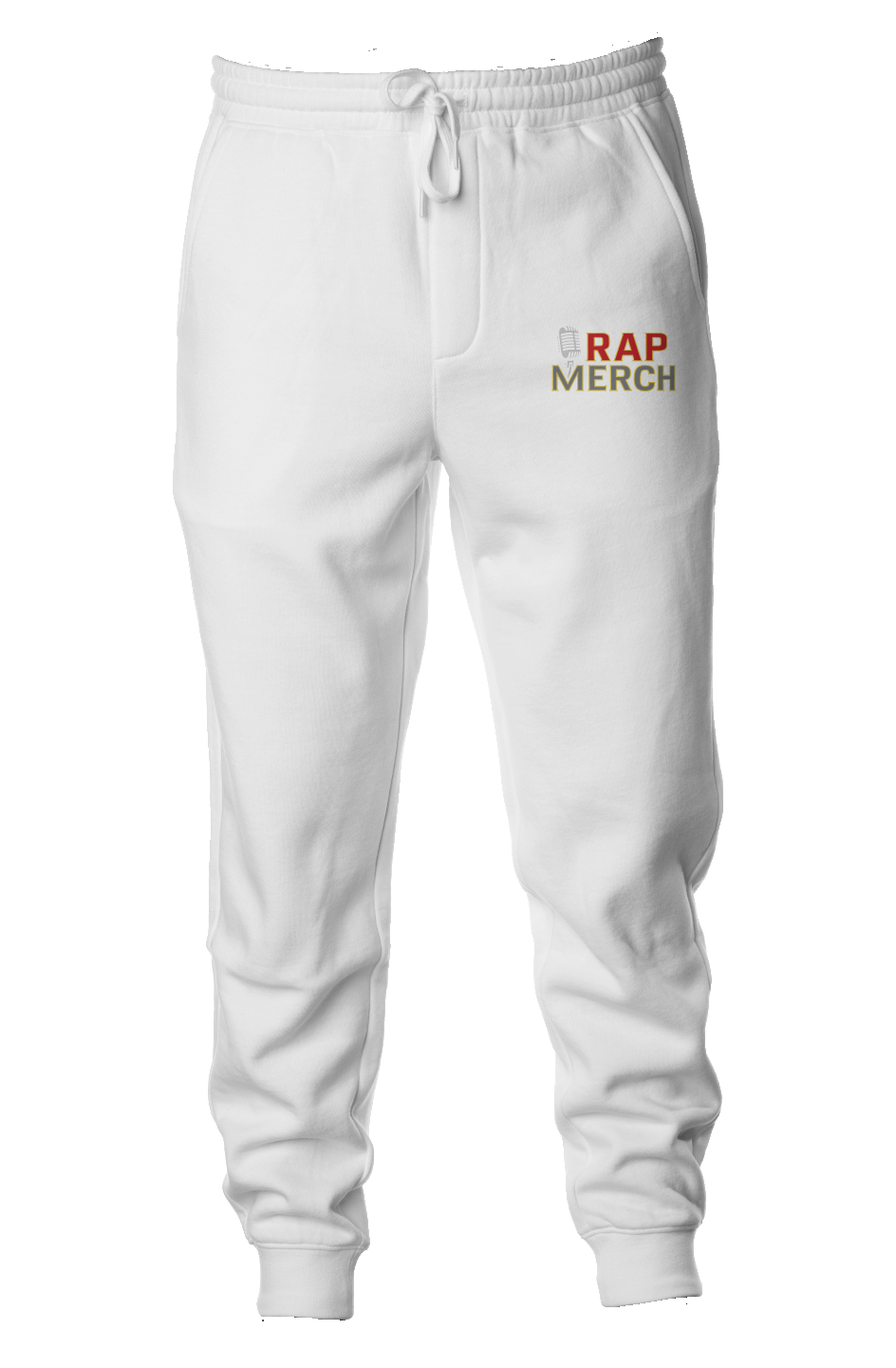 Embroidered Retro Flame Gold Trim Rap Merch Logo Joggers
