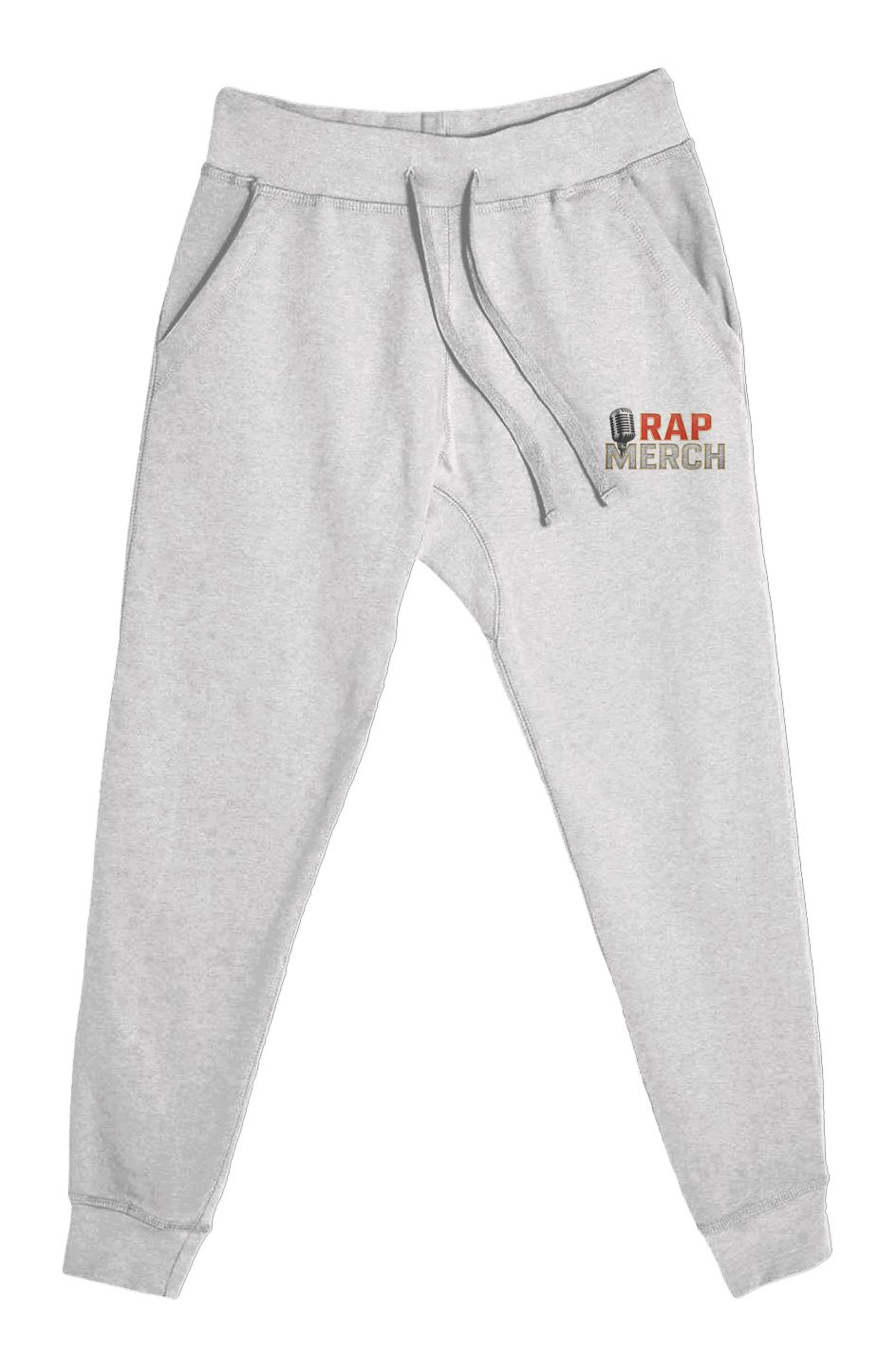 Embroidered Retro Flame Gold Trim Rap Merch Logo Joggers