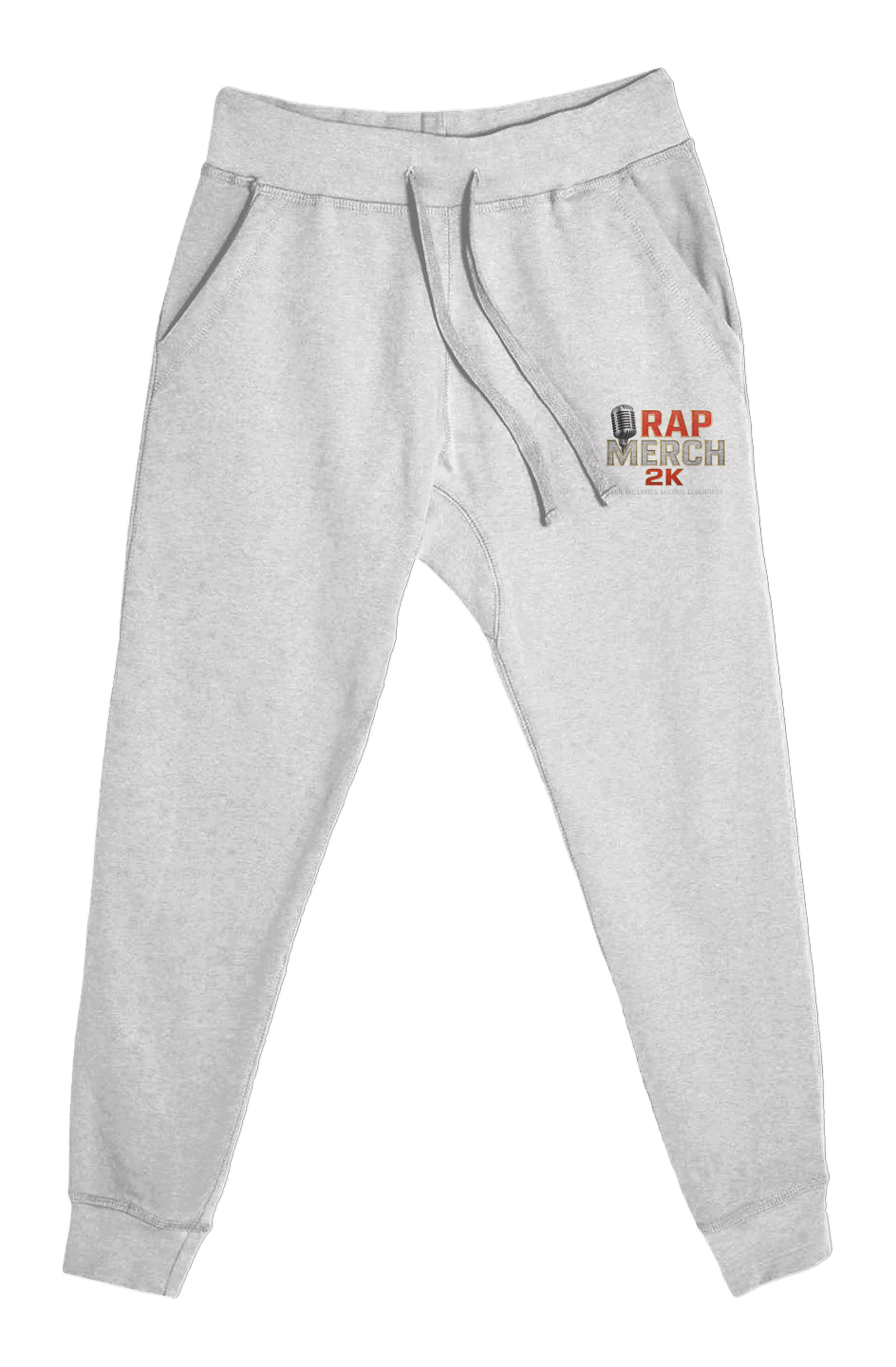 Embroidered Retro Flame Gold Trim Rap Merch Logo with tagline Joggers
