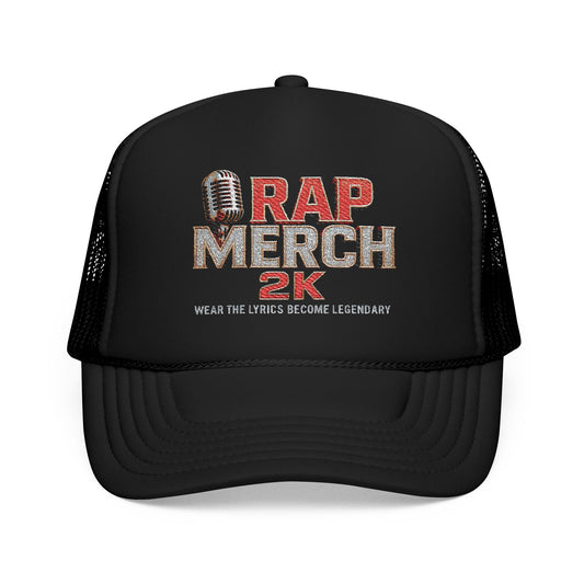 Rap Merch 2K Foam Trucker Hat | Embroidered Snapback Cap, Music Lover Gift, Hip-Hop Fashion, Street Style Accessory, Unique Headwear