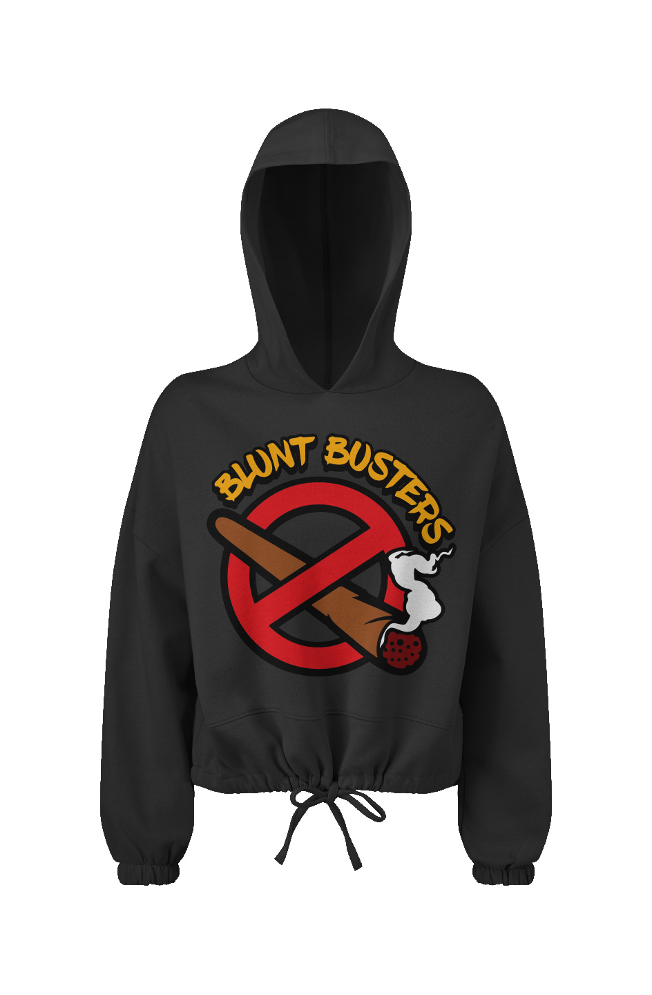 Ladies' Cropped Oversize Hooded Sweatshirt