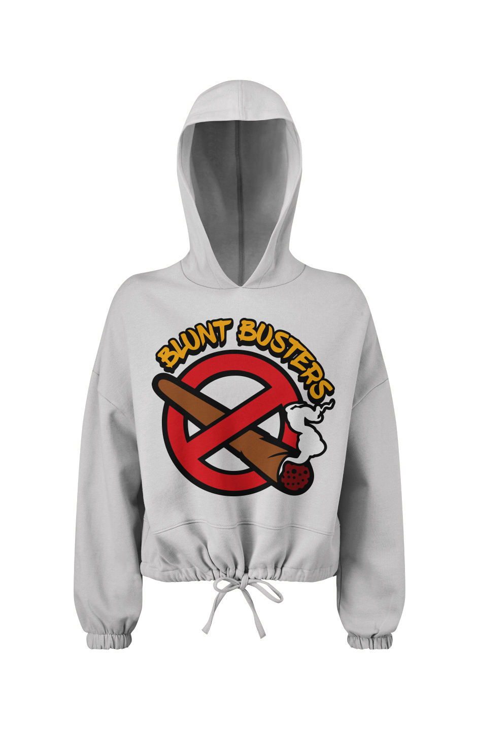 Ladies' Cropped Oversize Hooded Sweatshirt