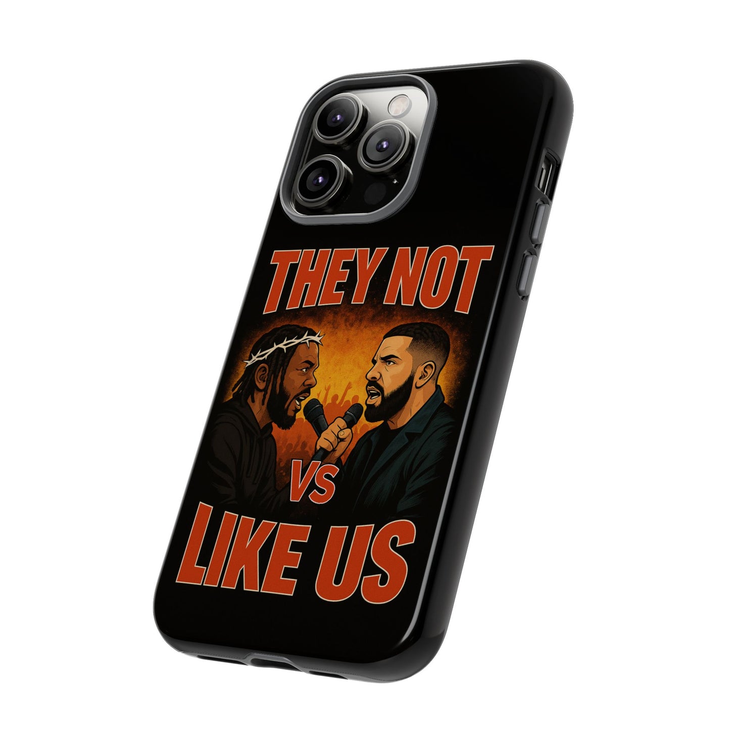 "Tough phone case, durable iPhone cover with funny design, perfect gift for Drake fans.