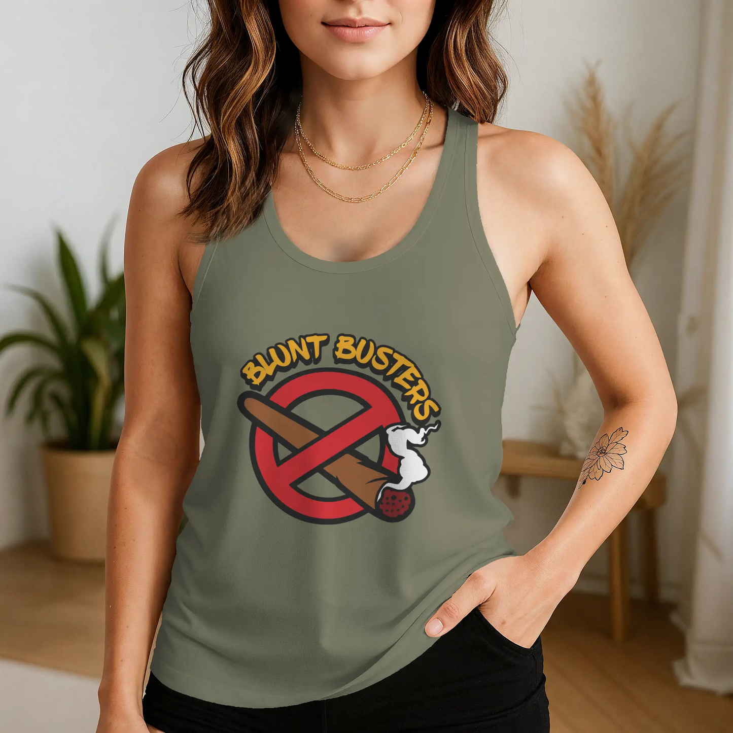 Bluntbusters Women’s Triblend Racerback Tank