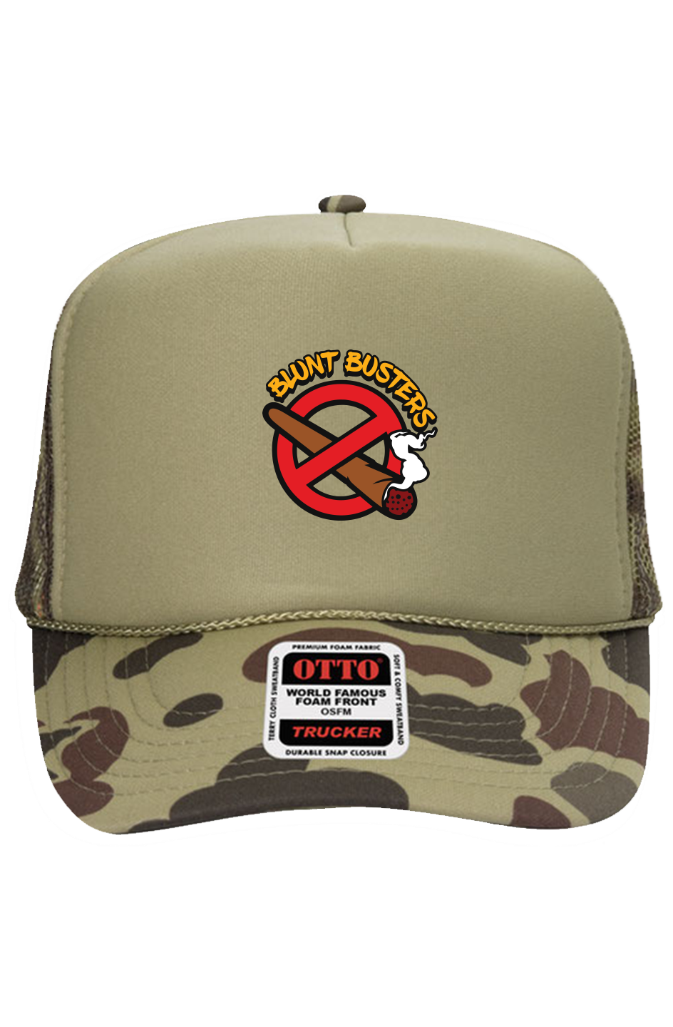 Bluntbusters 5 Panel High Crown Trucker Cap
