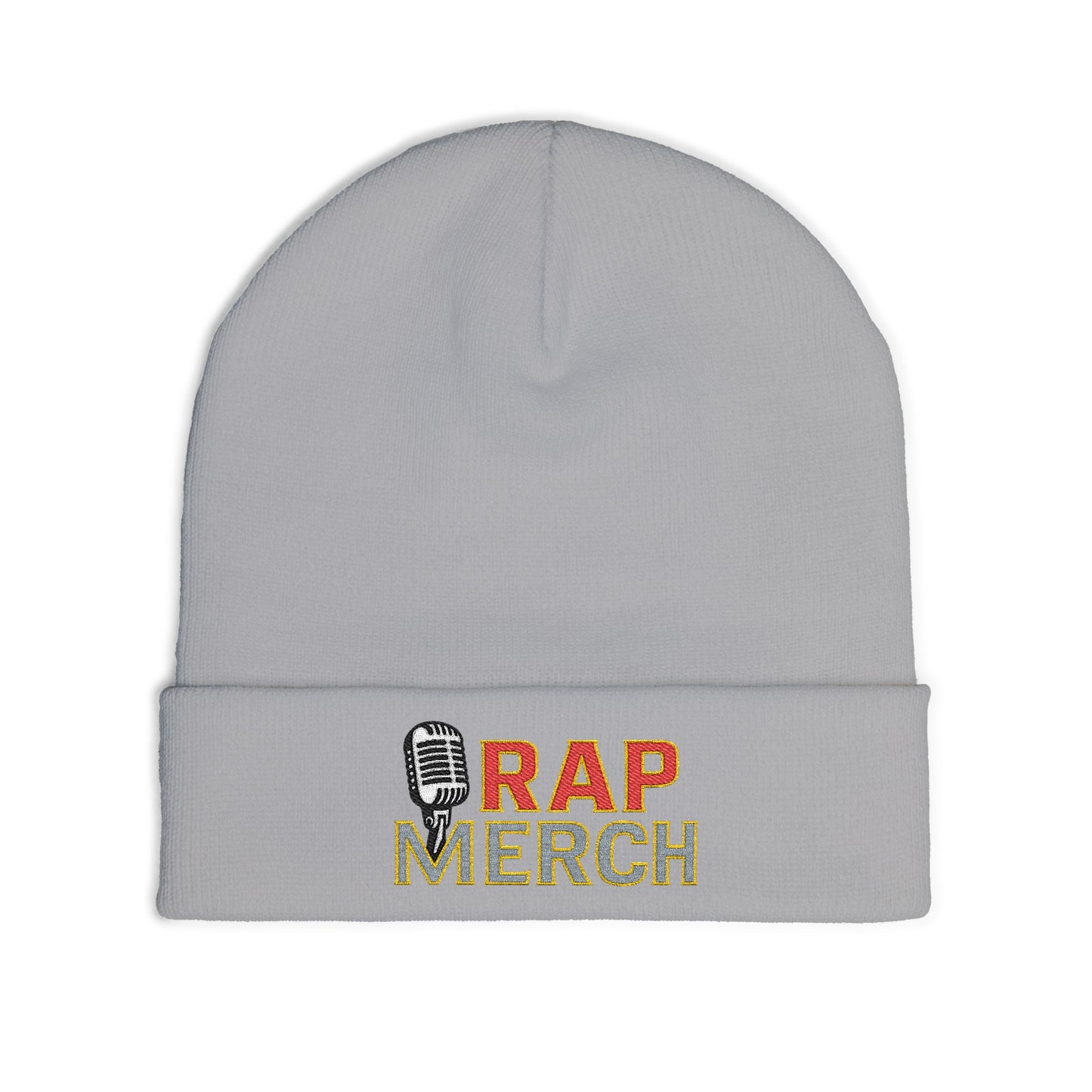 Rap Merch Embroidered Knit Beanie, Hip Hop Accessory, Music Lover Gift, Streetwear Fashion, Winter Warmth, Trendy Headwear