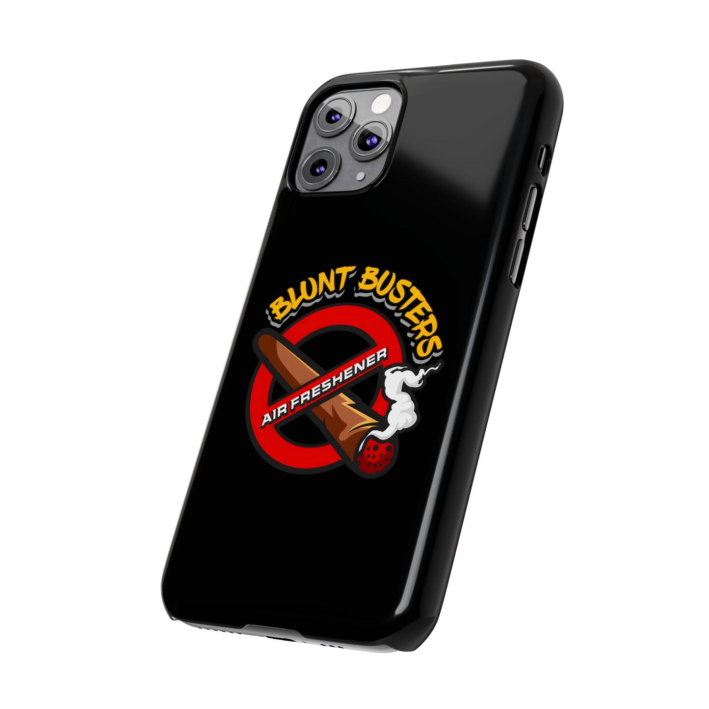 "Slim phone case with Blunt Busters design, trendy protective accessory and fun gift.