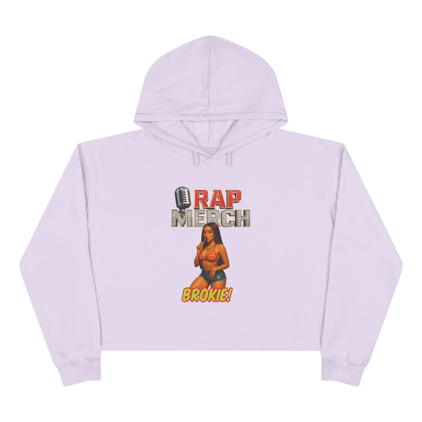 Rap Merchant Crop Hoodie, Trendy Streetwear Sweatshirt, Gift for Music Lovers, Stylish Rapper Hoodie, Casual Fashion Top