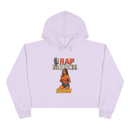 Rap Merchant Crop Hoodie, Trendy Streetwear Sweatshirt, Gift for Music Lovers, Stylish Rapper Hoodie, Casual Fashion Top