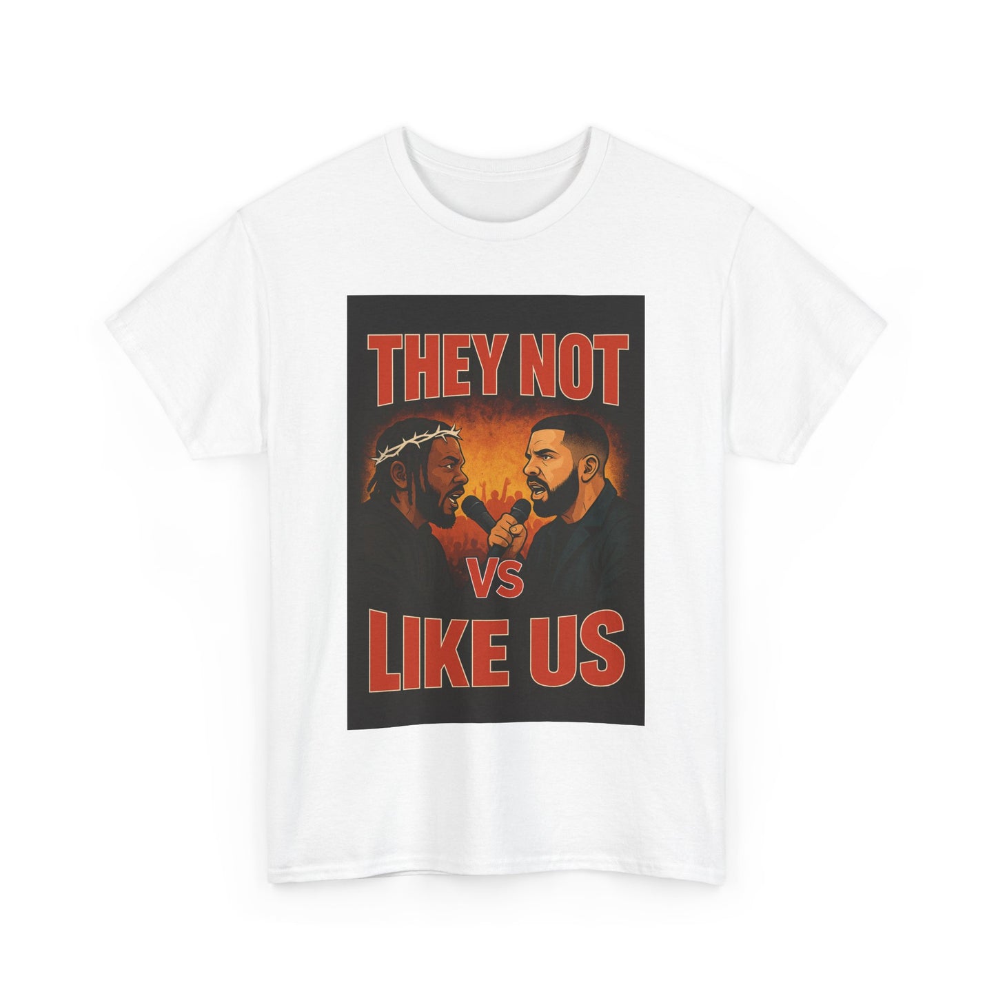 Unisex Graphic Tee - They Not Vs Like Us, Funny T-Shirt, Hip Hop Style, Gift for Music Lovers, Casual Wear, Streetwear