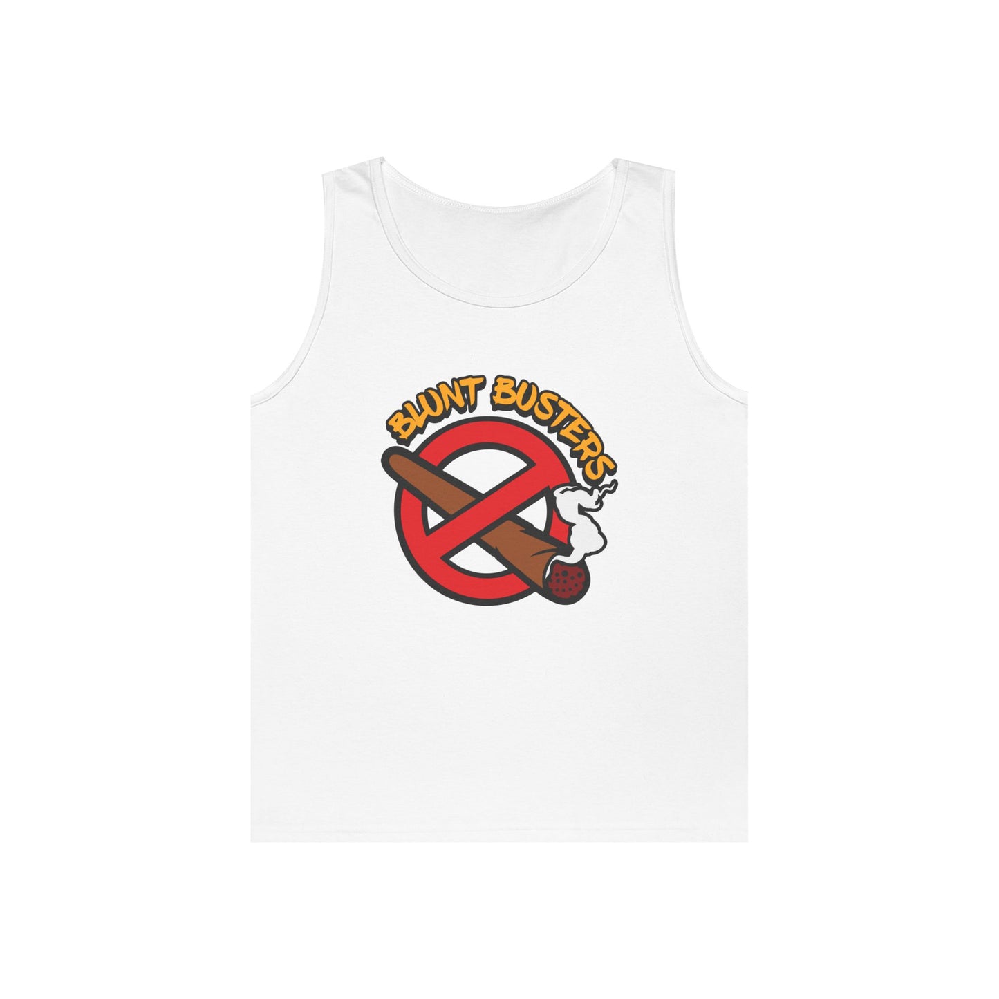 Blunt Busters Unisex Heavy Cotton Tank Top | Fun Tee for Parties, Festivals, Summer Vibes, Casual Wear, Gift
