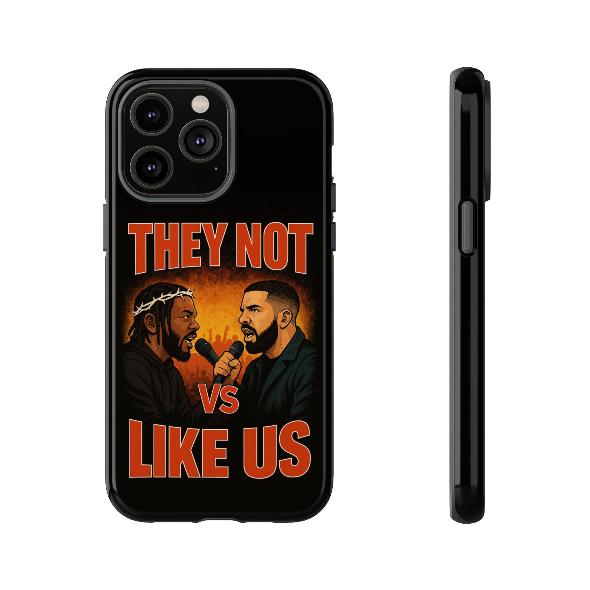"Tough phone case, durable iPhone cover with funny design, perfect gift for Drake fans.