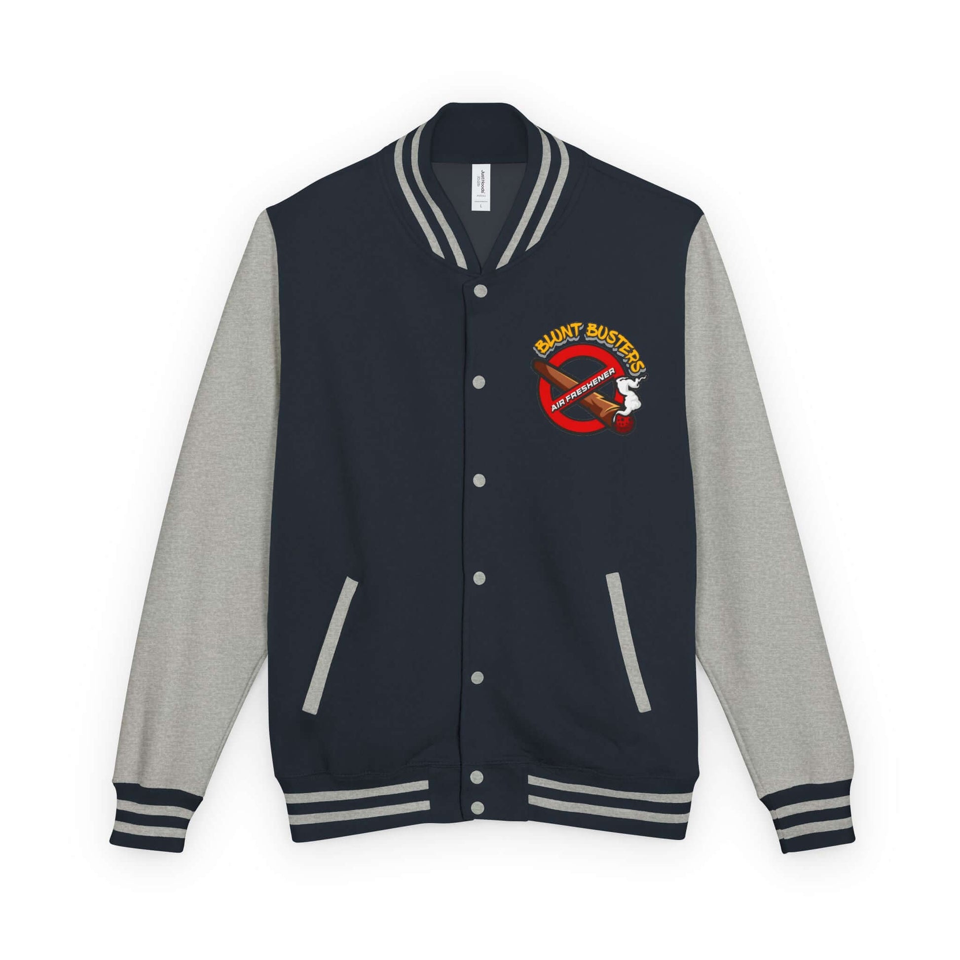 Trendy heavyweight varsity jacket for everyday streetwear Casual varsity jacket featuring unique air freshener design