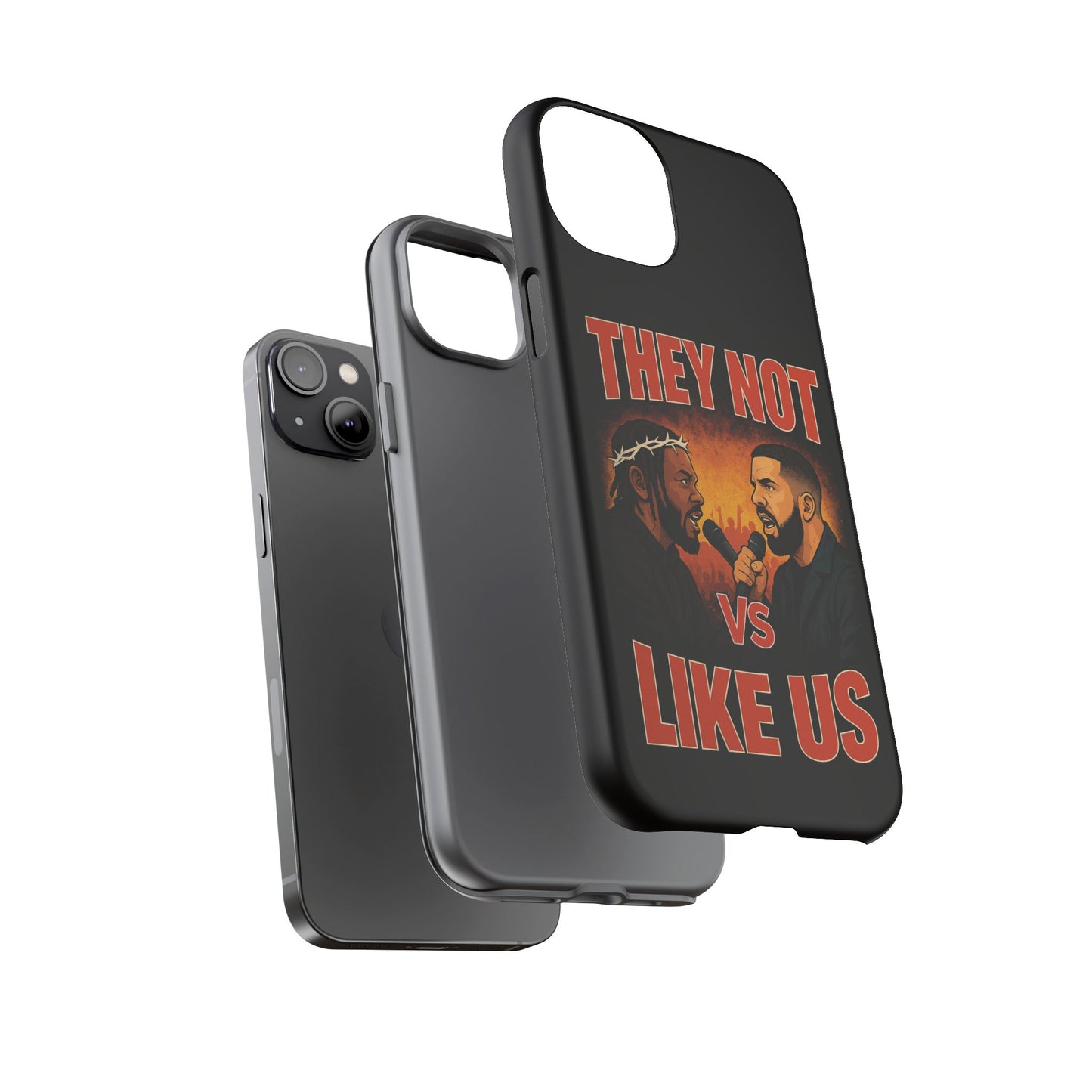 "Tough phone case, durable iPhone cover with funny design, perfect gift for Drake fans.
