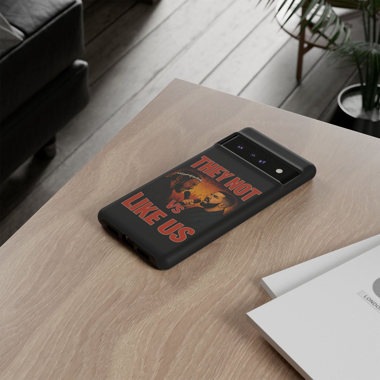 "Tough phone case, durable iPhone cover with funny design, perfect gift for Drake fans.