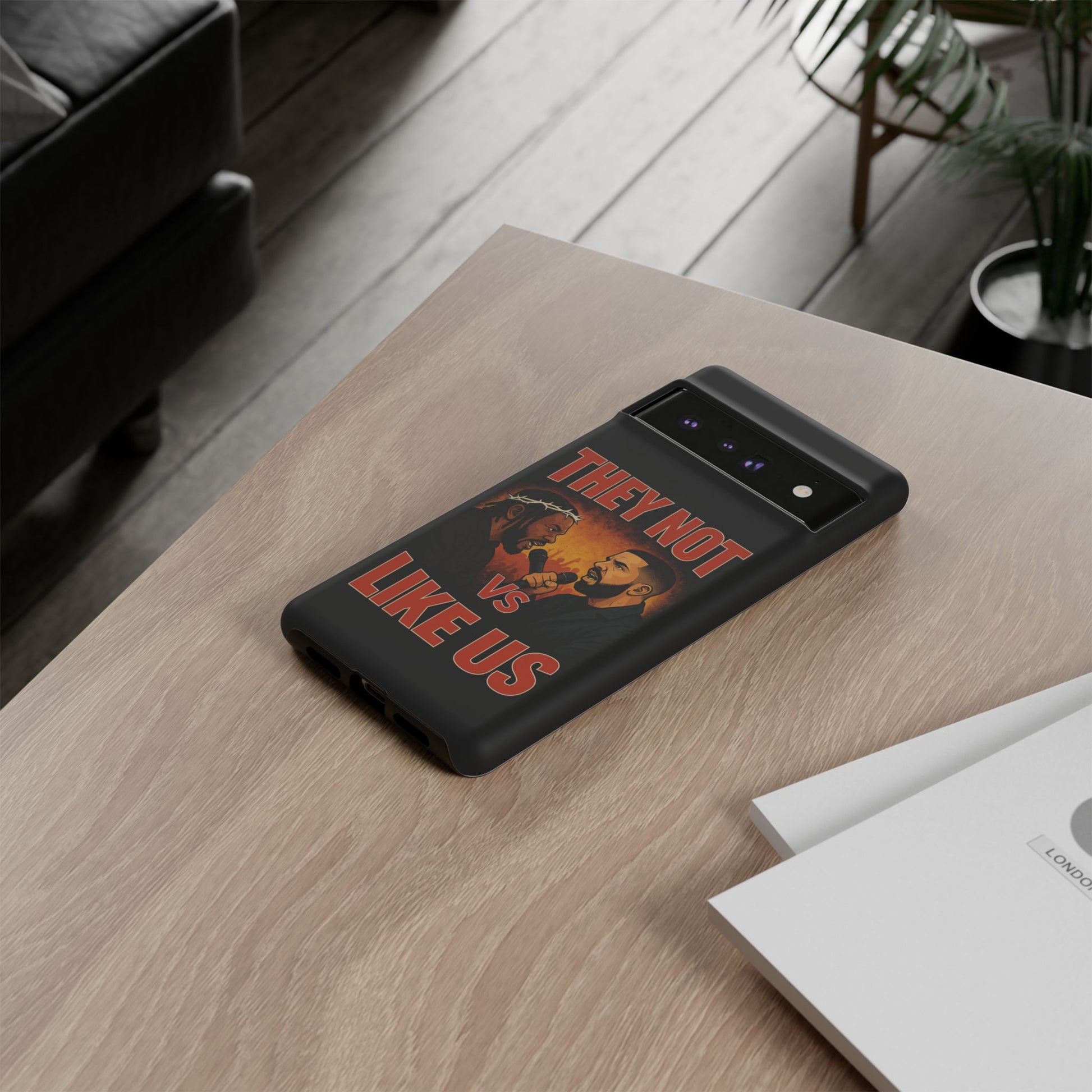 "Tough phone case, durable iPhone cover with funny design, perfect gift for Drake fans.