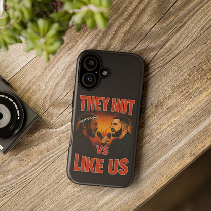 "Tough phone case, durable iPhone cover with funny design, perfect gift for Drake fans.