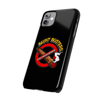 "Slim phone case with Blunt Busters design, trendy protective accessory and fun gift.