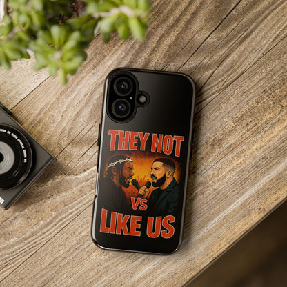 "Tough phone case, durable iPhone cover with funny design, perfect gift for Drake fans.
