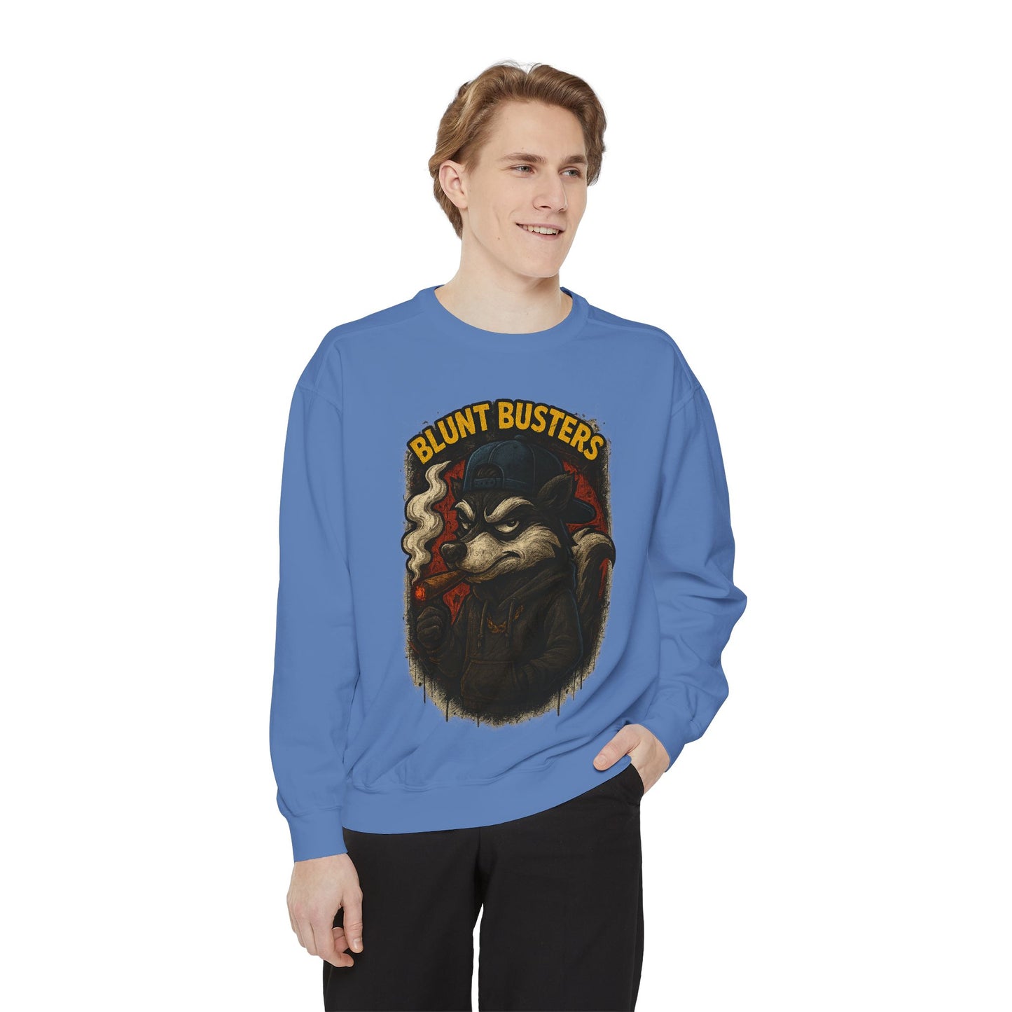 Blunt Busters Unisex Garment-Dyed Sweatshirt - Cozy, Unique Graphic Sweatshirt for Casual Style, Perfect for Gifts, Streetwear, Fall [...]