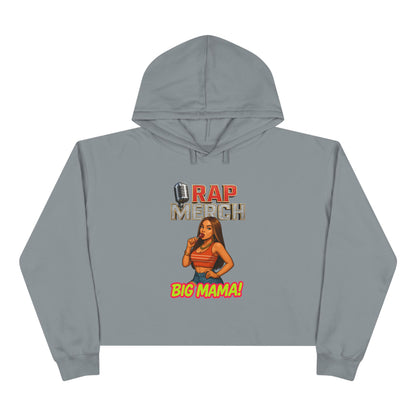 Rap Merch Crop Hoodie - Big Mama Design, Hip-Hop Fashion, Stylish Streetwear, Gift for Music Lovers, Summer Outfit