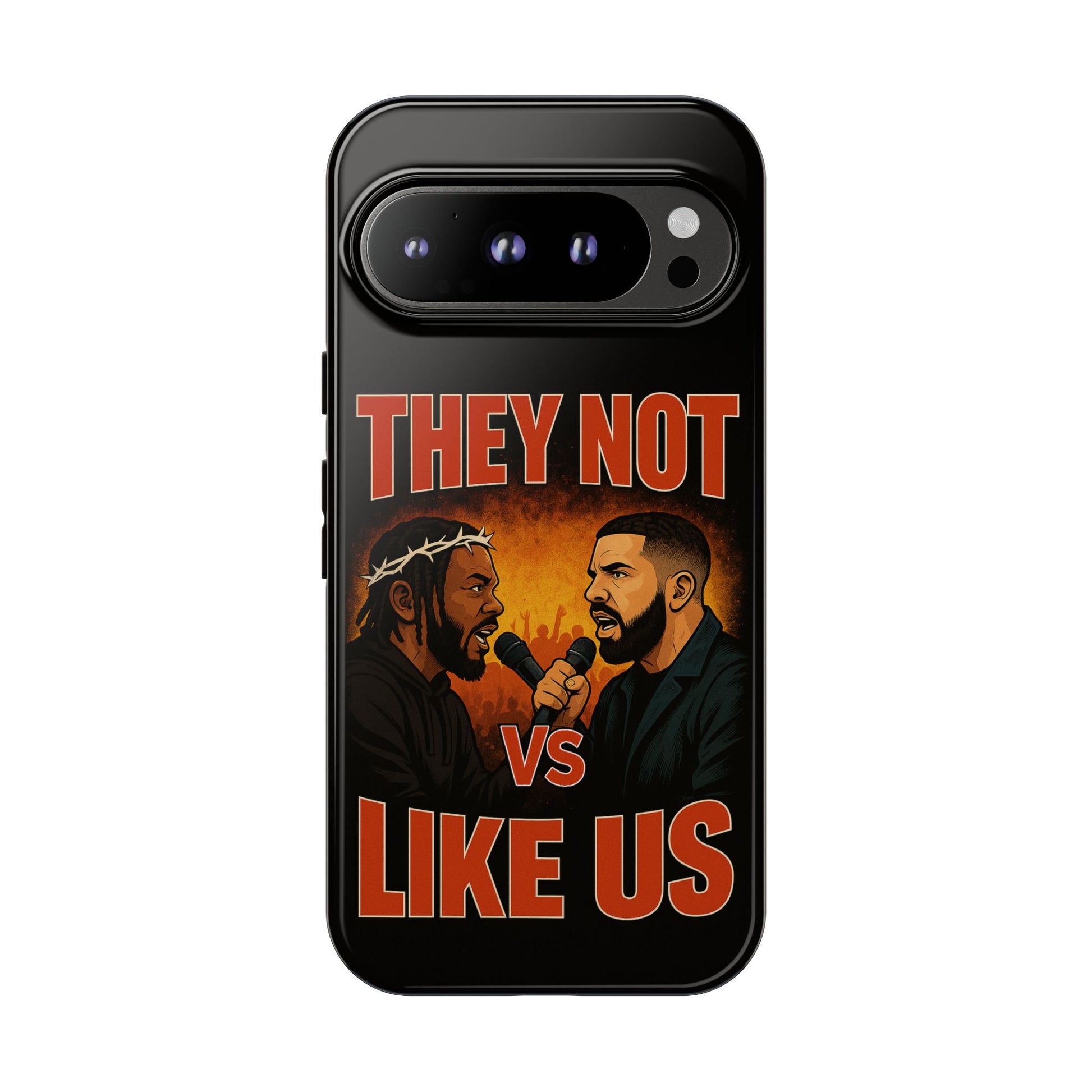 "Tough phone case, durable iPhone cover with funny design, perfect gift for Drake fans.