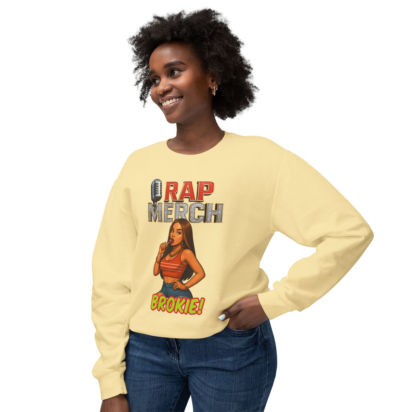 Rap Merch Unisex Crewneck Sweatshirt - Cool Hip-Hop Style, Perfect Gift for Music Lovers, Casual Streetwear, Birthday and Concert Attire