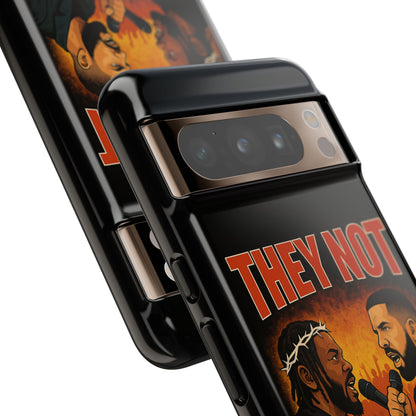 "Tough phone case, durable iPhone cover with funny design, perfect gift for Drake fans.